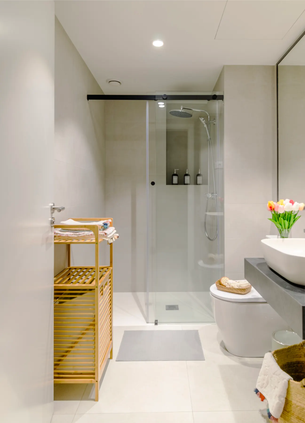 Bathroom of the Maignon project, in Barcelona, after the interior design project