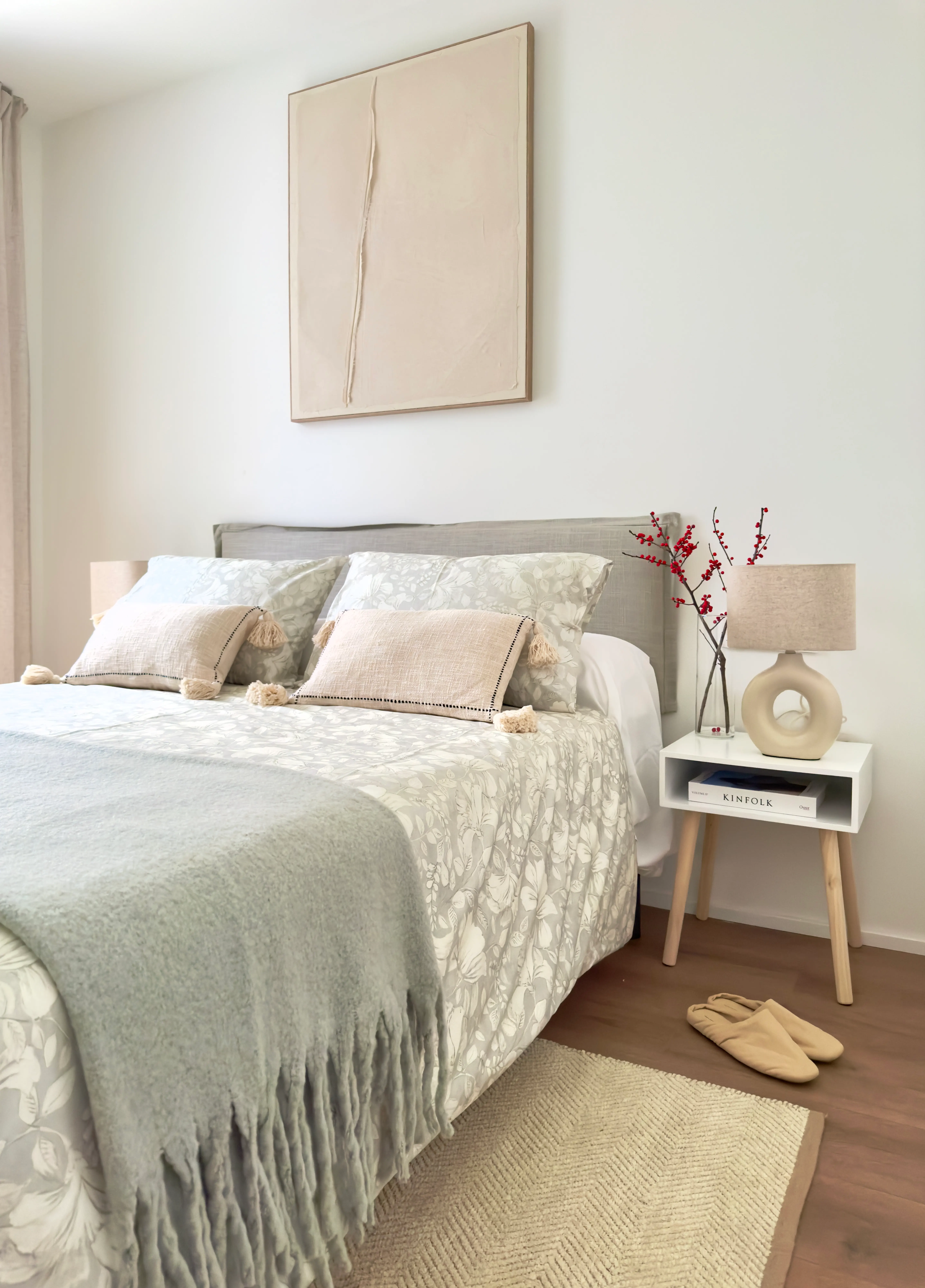Bedroom of the Maignon project, in Barcelona, after the interior design project