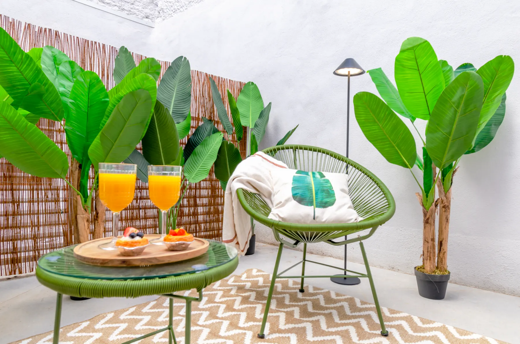 Terrace of the Maignon project, in Barcelona, after the interior design project