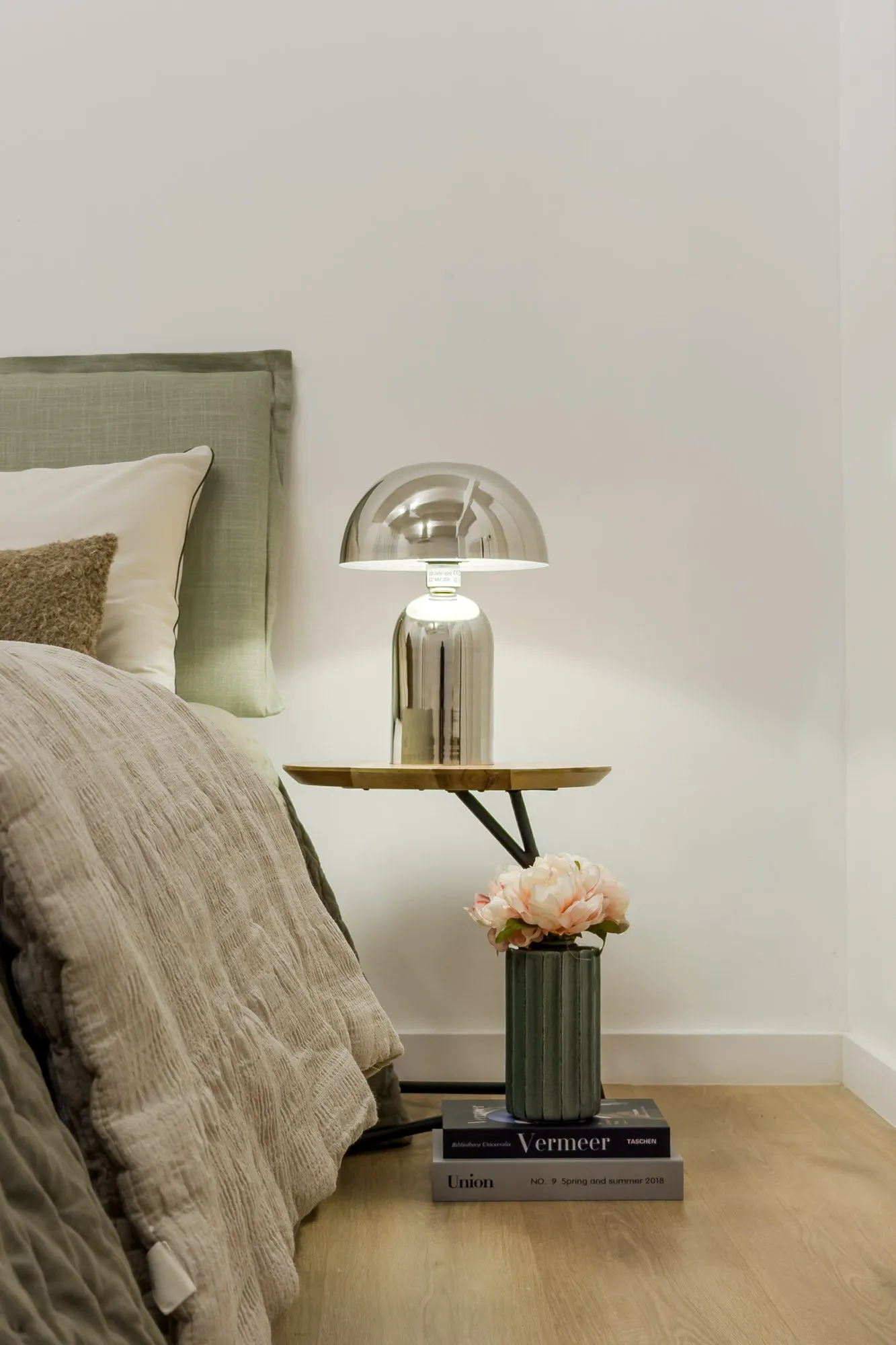 Dormitorio, detalle de Gignàs, en Barcelona, tras el home staging