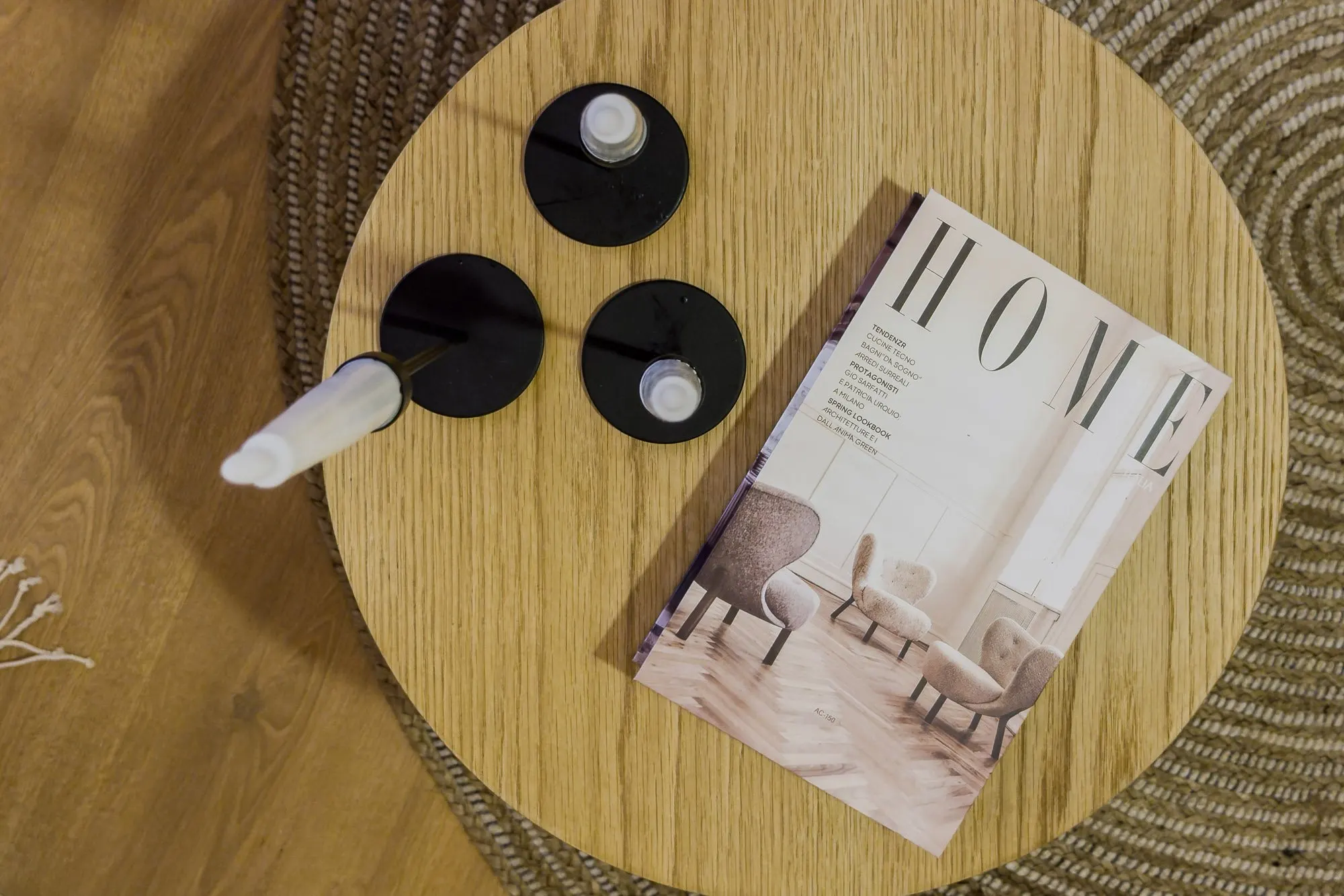 Living room, detail of the Gignàs project, in Barcelona, after home staging