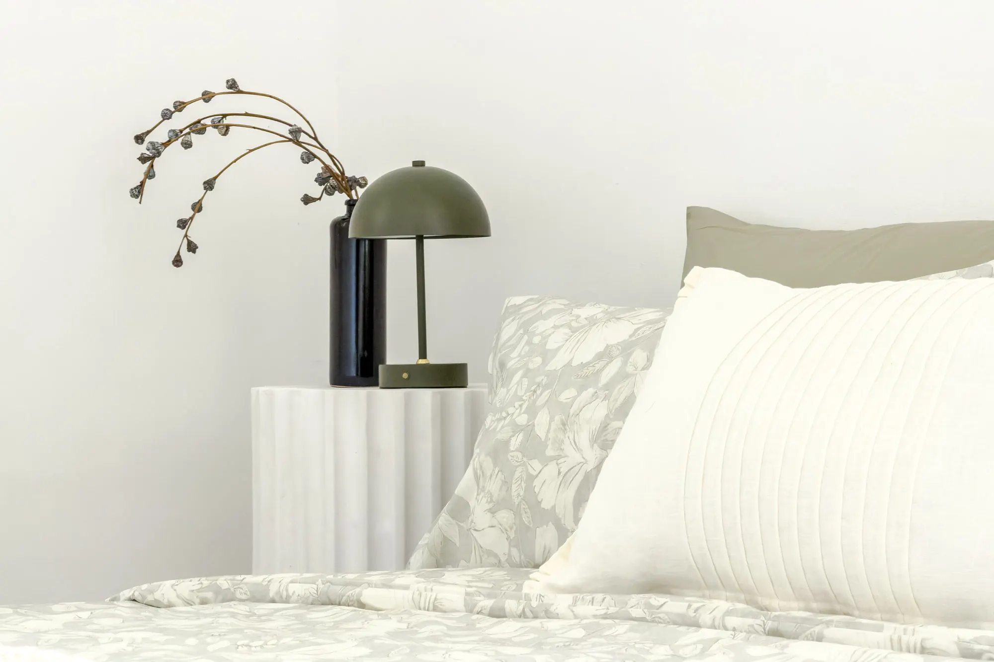 Bedroom, detail of the Galícia project, in Sant Cugat del Vallès, after home staging