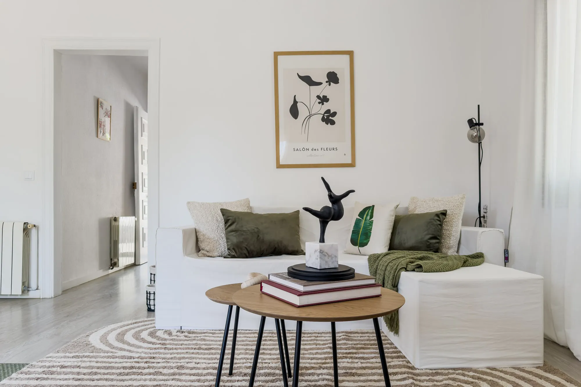 Living room of the Galícia project, in Sant Cugat del Vallès, after home staging