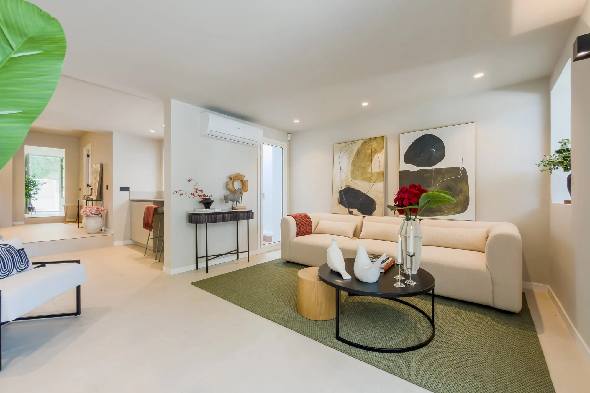 Salón de Joanot Martorell, en Sant Cugat del Vallès, tras el home staging
