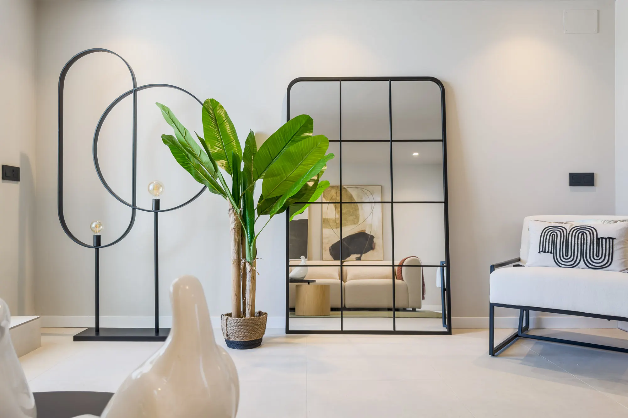 Salón, detalle de Joanot Martorell, en Sant Cugat del Vallès, tras el home staging
