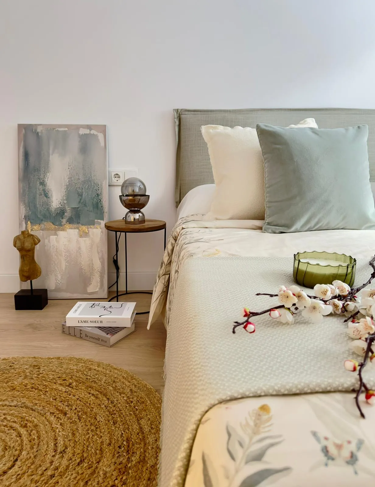 Dormitorio, detalle de Roselló, en Sant Cugat del Vallès, tras el home staging