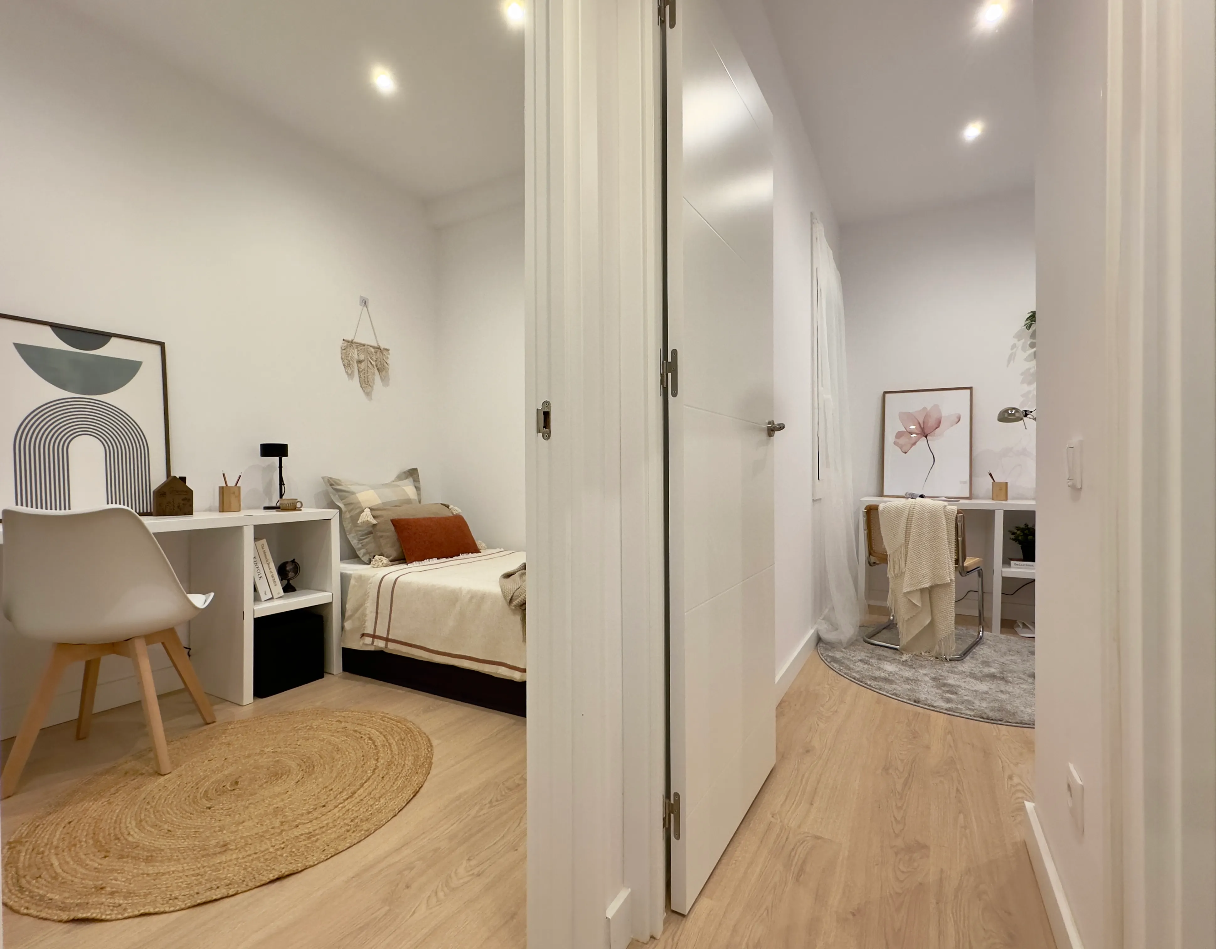 Corridor of the Roselló project, in Sant Cugat del Vallès, after home staging