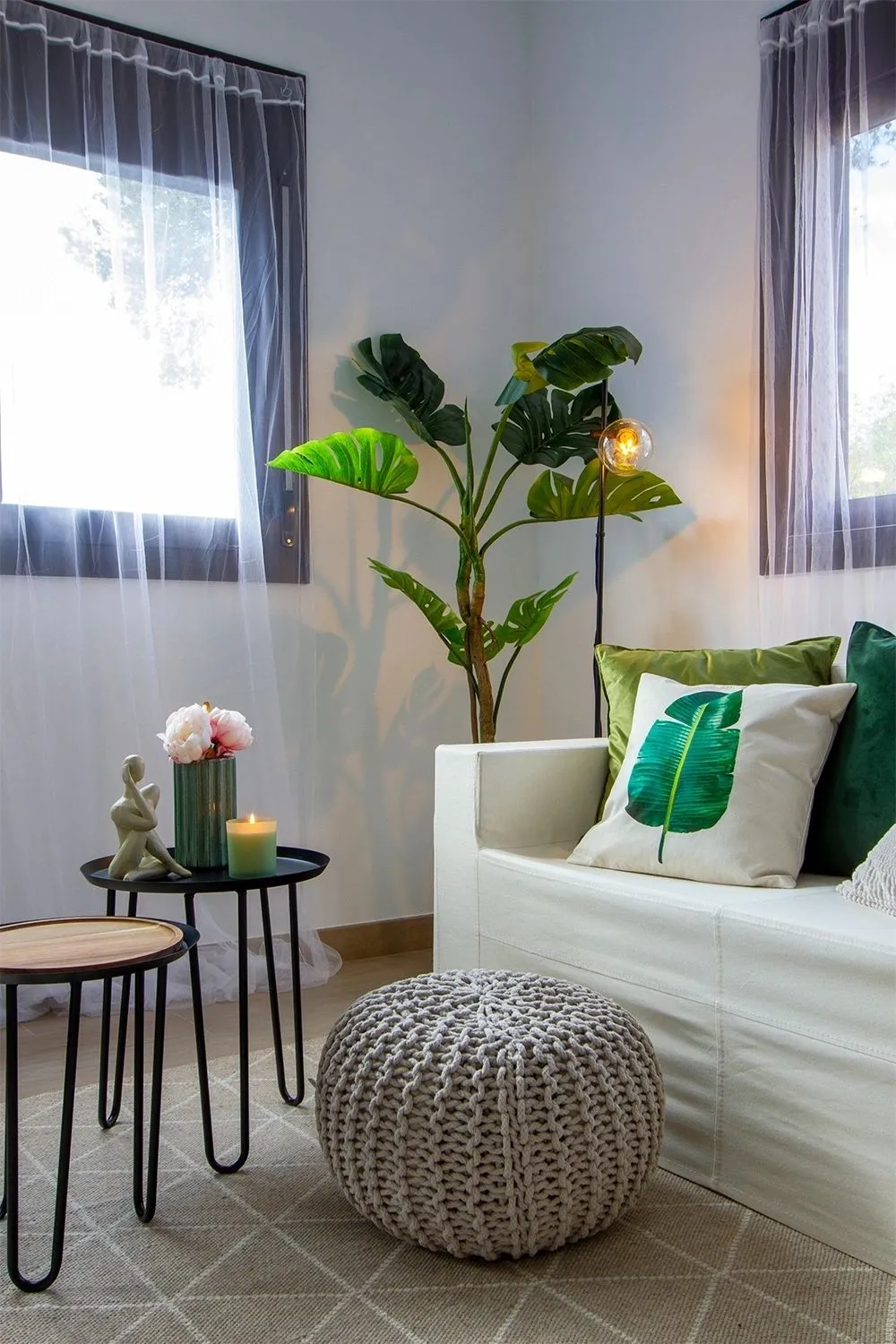 Salón de Calle Casino, en Valldoreix, tras el home staging